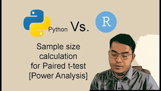 Python Vs R Power analysis to calculate sample size for Paired ttest [upl. by Dnartreb]