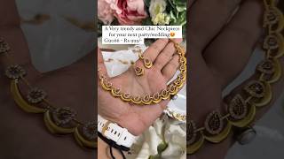 Trendy gold look alike short neckpiece😍🔥🔥 neckpiece shortvideo trendy jewellery [upl. by Onitsuj]