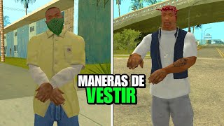 20 Formas de VESTIR a CJ en GTA San Andreas [upl. by Oknuj]