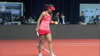 Sorana Cirstea service game vs Anna Chakvetadze  Porsche Tennis Grand Prix 2012 [upl. by Ztnarf]