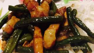 ADOBONG SITAW with pork belly and chicken How to cook Filipinostyle adobong sitaw [upl. by Aisor369]