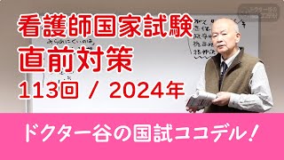 第113回看護師国家試験・直前対策・2024年 直前に行われた医師国家試験の内容を解析して出題を精密予想いたします [upl. by Eohce]