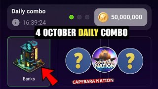 5 October Capybara Nation Daily Combo Today  Capybara Nation Airdrop Daily Combo 5 October [upl. by Eadas]