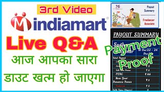 IndiaMart Tele Associate solve All doubts  IndiaMart me Payout Kaise Badhaye 2023 IndiaMart Part 3 [upl. by Rehpotsihrc996]