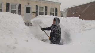 Mounting Snow Causes Boston Roof Collapse [upl. by Liagabba]