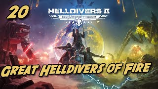 Great Helldivers of Fire Helldivers 2 live play 20 [upl. by Leaffar372]