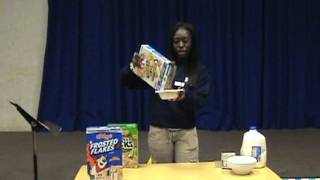 DEMONSTRATION SPEECHES Sameka teaches us how to make Cereal [upl. by Osswald]