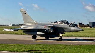 Exercise Atlantic Trident French AF Dassault Rafales  Red Arrow aerobatics RAF Waddington Nov 2023 [upl. by Pitts]