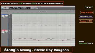 Stangs Swang Backing Track  Stevie Ray Vaughan [upl. by Neik]