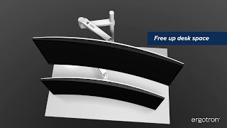 Ergotron LX Dual Stacking Monitor Arm Tall Pole Top Features amp Benefits [upl. by Soracco]