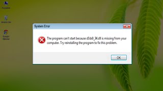 How to Fix D3DX934dll Missing Error [upl. by Krasnoff]