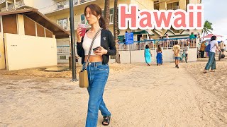 HAWAII PEOPLE  Walk from the Hilton Hawaiian Village Waikiki Beach Resort travelvlog walkingtour [upl. by Rudolf611]