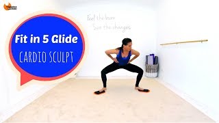 Gliding Disc Workout Sliders Workout  BARLATES BODY BLITZ Fit in 5 Glide Cardio Sculpt [upl. by Shawna]