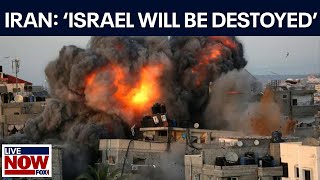 IsraelHamas war Iran says Israel will be destroyed threatens US for explosion LiveNOW from FOX [upl. by Vada769]