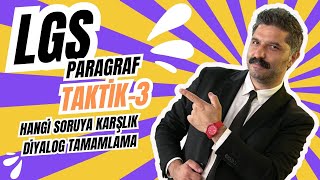 Hangi Soruya Karşılık Diyalog Tamamlama  Paragraf Taktikleri 3  RÜŞTÜ HOCA [upl. by Kcirdderf]