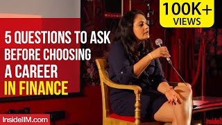 5 Questions To Ask Before Choosing A Career In Finance  Miti Vaidya XLRI Jamshedpur Alumna [upl. by Ailemap598]