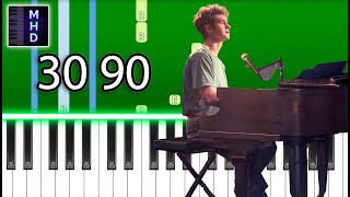 Andrew Garfield Joshua Henry  30 90 from tick tick BOOM  Piano Tutorial [upl. by Ylus]