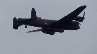 Flypast RAF BBMF Avro Lancaster at Markelo 04052014 [upl. by Ahseem]