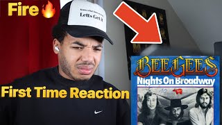 Amazing🔥 Bee Gees Nights on broadway First Time Reaction [upl. by Oidacra211]