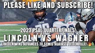 Lincoln Football Vs Susan Wagner Football PSAL AAAA Quarter Finals 🔥 [upl. by Gurolinick]