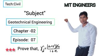 Geotechnical Engineering।। Chapter 02 ।। Prove 05।। Solution [upl. by Kelly]