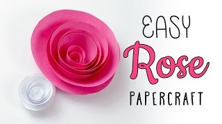 Easy Papercraft Rose Swirl Tutorial  DIY  Paper Kawaii [upl. by Shara]