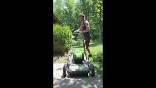 Greenworks 80v Lawn Mower Demo and In depth Review [upl. by Ecile691]