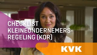 Checklist kleineondernemersregeling KOR  KVK [upl. by Nitaf]