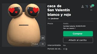 NUEVO POU GRATIS DE SAN VALENTIN EN ROBLOX 7 ITEMS GRATIS [upl. by Anetsirk]