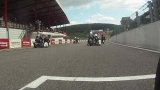 Norton Manx Sidecar Racing Spa Franchorcamps [upl. by Enyawad]