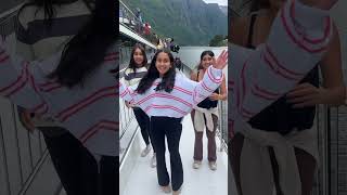 🍏❤️On fjords cruise fyp travel norway viral  dance family apple [upl. by Cerelia]