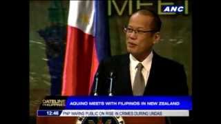 PNoy meets Filipino community in Auckland [upl. by Ecienahs]