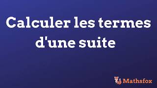 Calculer les termes dune suite  Première [upl. by Annig]