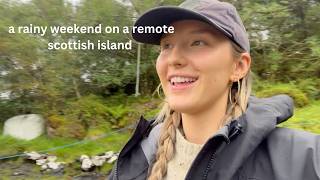 staying on tiny rainy amp remote scottish island  cottage core plockton and wild swimming [upl. by Nyasuh]