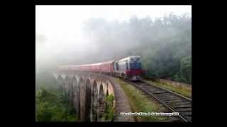 Badulla Intercity on 9Arches Bridge at Demodarawmv [upl. by Hills]