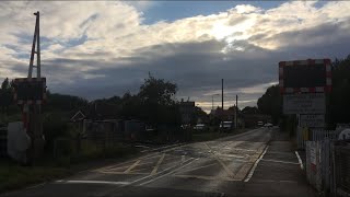 Collingham Station Level CrossingNottinghamshire140824 [upl. by Ressler]