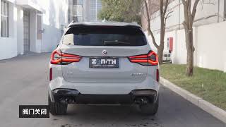 BMW X3 M40I G01 with mid pipe  valve catback exhaust system cold start sound check [upl. by Rento718]