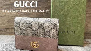 Gucci GG Marmont Card Case Wallet  Unboxing [upl. by Adigirb]