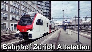 Züge filmen bei windigem Wetter am Bahnhof Zürich Altstetten  Schweiz 2024 [upl. by Nylasoj]