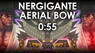 MHWorld  Nergigante VS Aerial Bows in 055 sec [upl. by Huey]