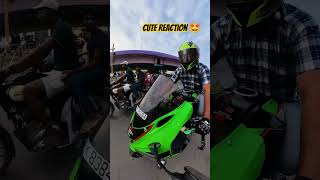 Cute 🥰 reaction zx10r superbike 💯 song love music [upl. by Solakcin221]