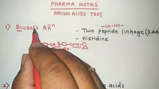 AMINO ACIDS TESTS WITH TRICKS  RRB PHARMACIST EXAM  GPAT  ESIC  PART48 [upl. by Raimund]