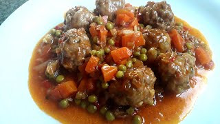 Albóndigas a la jardinera receta de las abuelasreceta económica y fácil [upl. by Ettezoj33]