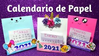 Calendario para Año Nuevo 2021Kawaii Cute Paper Desk CalendarEl Mundo de MyG [upl. by Yliram327]