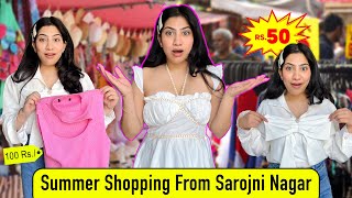 Sarojini Nagar Market Delhi  Latest Summer Collection starts from 50₹  Anishka Khantwaal [upl. by Claud159]