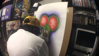 Rat Fink Airbrush Painting by Magoo Felix [upl. by Marchelle]