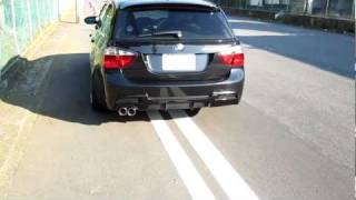 BMW E91 325i LAPTORR EXHAUST マフラー [upl. by Nilcaj]