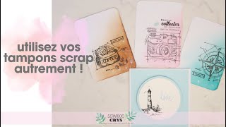 Cette SUPER TECHNIQUE pour utiliser vos TAMPONS SCRAP différemment  Tuto carterie scrap [upl. by Aneekahs483]