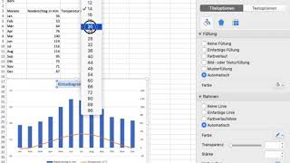 Klimadiagramm in Excel [upl. by Rosabella]