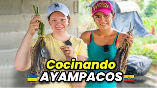 UCRANIANA Cocinando AYAMPACOS del Oriente Ecuador SaidaZC  Comida típica de la Amazonia [upl. by Hershell]